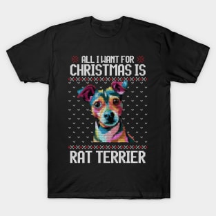 All I Want for Christmas is Rat Terrier - Christmas Gift for Dog Lover T-Shirt